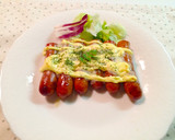 粗挽きソーセージの燻製チーマヨ焼き作り方4写真