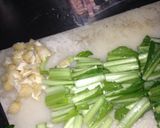 小松菜の炒め物作り方1写真