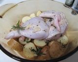 丸鶏を半分に切って焼くローストチキン作り方3写真