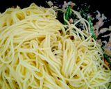 【ほうれん草とタラコのクリーミィパスタ】作り方3写真
