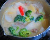 カブとチキンの豆乳クリーム煮込み作り方11写真