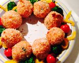 揚げないライスコロッケ！のXマスリース作り方10写真