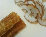 ◇ハンバーグとちくわの卵とじ作り方1写真