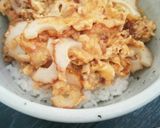 ◇ハンバーグとちくわの卵とじ作り方3写真