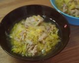 白菜と豚肉のスープ作り方5写真