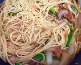 豚肉とトマト缶の疲労回復パスタ♬作り方8写真