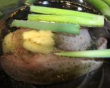 しっとり♡豚タン刺し★わさび菜リース作り方2写真