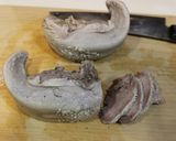 しっとり♡豚タン刺し★わさび菜リース作り方3写真