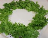 しっとり♡豚タン刺し★わさび菜リース作り方4写真