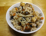 ひじきときのこの炊き込みご飯作り方6写真