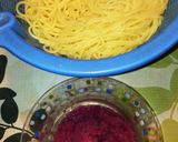 辛子明太子と赤大根おろしのパスタ作り方3写真