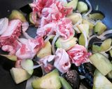 茄子と豚肉の簡単トマトパスタ作り方3写真