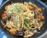 茄子と豚肉の簡単トマトパスタ作り方6写真