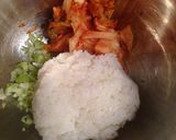 ネギとキムチの卵チャーハン作り方1写真