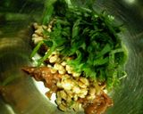 梅風味黒酢たれ納豆と長芋の♡韓国海苔揚げ作り方2写真