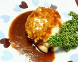 絶妙デミソースで♡ダブルチキンバーグ♡作り方5写真