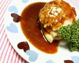 絶妙デミソースで♡ダブルチキンバーグ♡作り方6写真