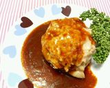 絶妙デミソースで♡ダブルチキンバーグ♡作り方7写真