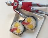 ウルトラマン 朝ごはん プレート 巻寿司作り方2写真