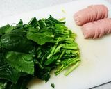 ホウレン草と魚肉ソーセージのカレーソテー作り方2写真