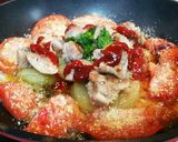 鶏肉と玉ねぎのトマトチーズ焼き作り方4写真