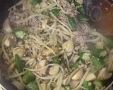 エリンギとオクラとモヤシの挽肉味噌炒め作り方4写真