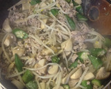 エリンギとオクラとモヤシの挽肉味噌炒め作り方4写真