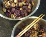 焼き茄子の酢醤油和え−2種類作り方3写真