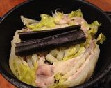 白菜と豚肉の熱々おつまみ鍋！しめは雑煮作り方6写真
