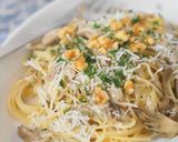 鶏ごぼうと舞茸、パルミジャーノのパスタ作り方5写真