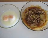 楽チ～ン！レンジで牛丼、温玉のせ～。作り方2写真