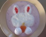 ヨーグルトアート☆人参モグモグうさぎ。作り方8写真