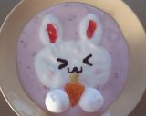ヨーグルトアート☆人参モグモグうさぎ。作り方9写真