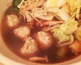 鶏胸肉&ふわふわ鶏団子の葱バタすき鍋♡作り方11写真