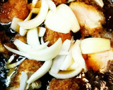 鶏カツの半熟玉子とじ作り方5写真