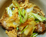 鶏カツの半熟玉子とじ作り方8写真