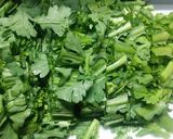 春菊の海苔炒め作り方1写真