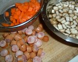 炊飯器deごぼうとソーセージの簡単ピラフ作り方3写真