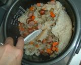 炊飯器deごぼうとソーセージの簡単ピラフ作り方6写真