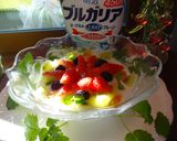 ヨーグルトでXmasリース♪作り方1写真
