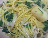 簡単　時短　和風パスタ　フライパンのみ作り方3写真