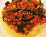 ナスとほうれん草のミートソースパスタ作り方5写真