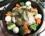 ダッチオーブンで☆丸鶏ローストチキン作り方5写真