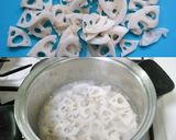 シャキシャキれんこんのデリ風サラダ作り方1写真