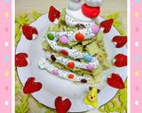 小松菜➕人参→スポンジcakeで♥ツリー作り方13写真