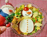 簡単!スノーマンなクリスマスハンバーグ♪作り方6写真