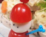 クリスマス【ツリーポテサラ&サンタ】♪作り方4写真