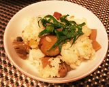 豚バラ肉とれんこんの混ぜご飯作り方6写真