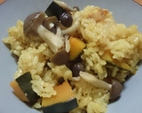 かぼちゃとしめじのスパイシー炊き込みご飯作り方6写真