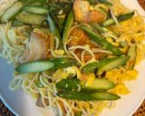 油麩とアスパラのカルボナーラ作り方6写真